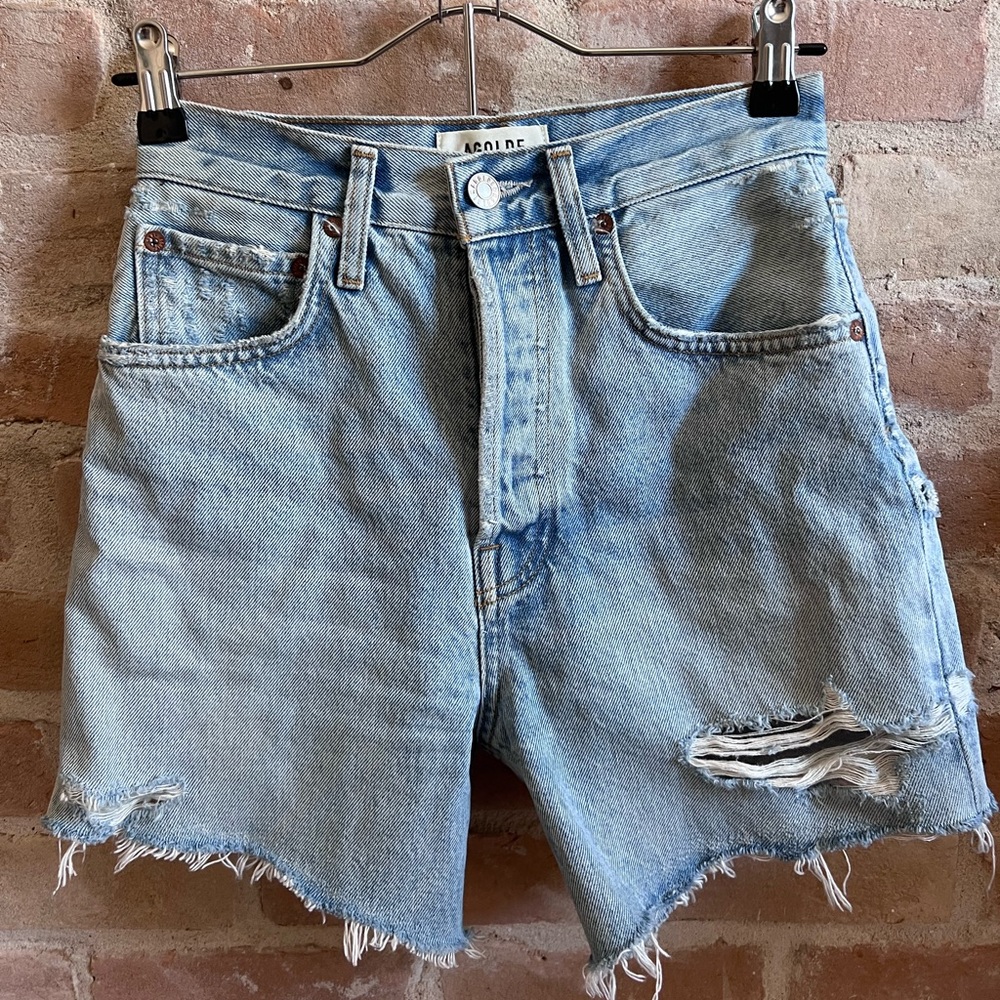 Agolde Riley High Rise Slim Leg Shorts